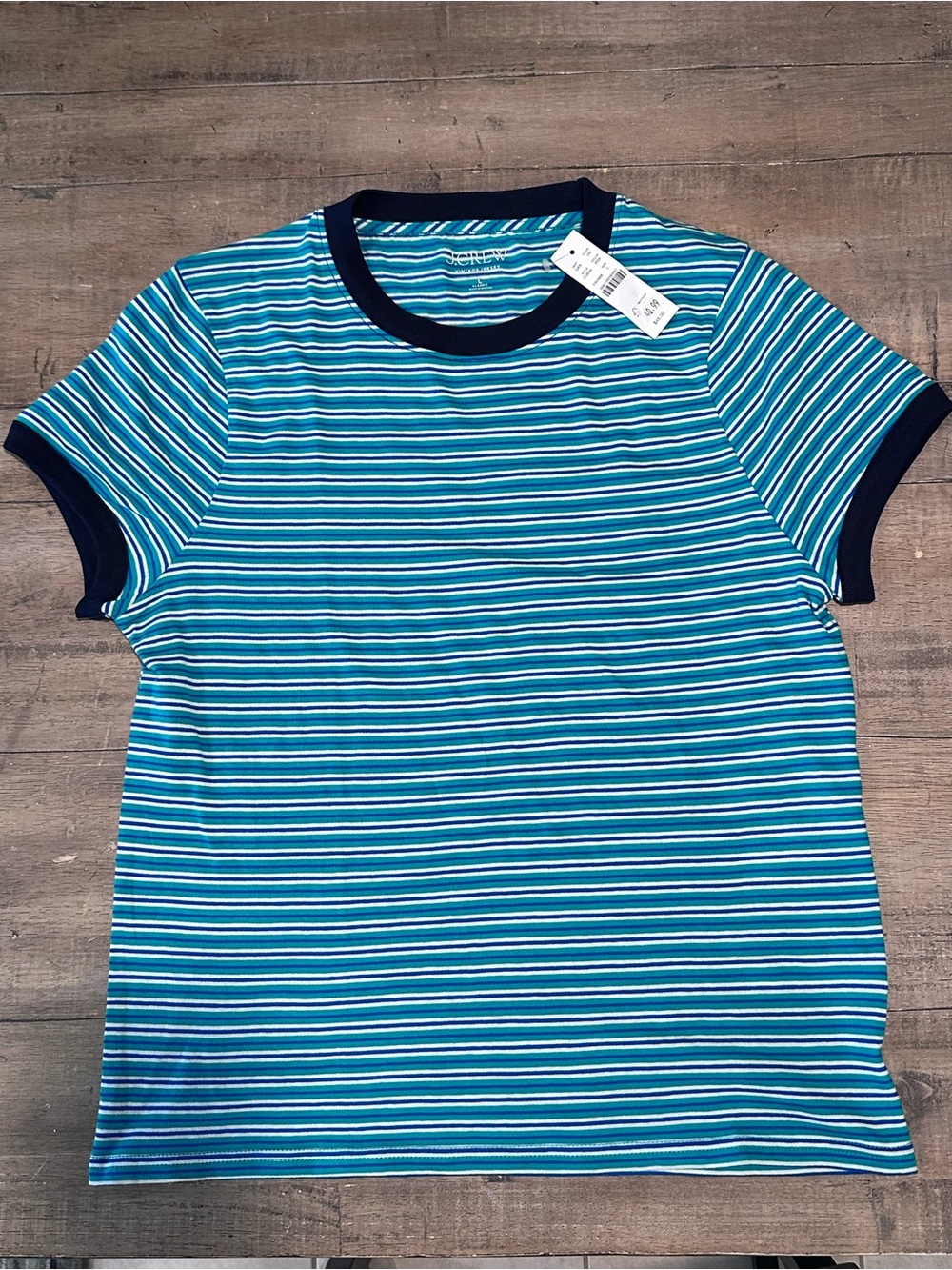 J Crew Ringer T shirt size L